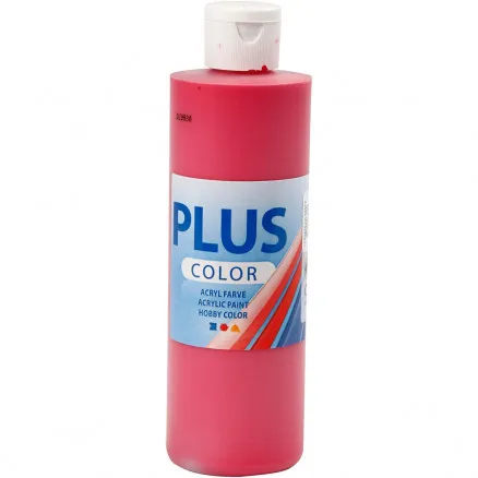Plus Color Hobbyfarbe, Grundrot, 250 ml / 1 Flasche.