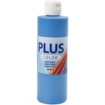 Plus Color Hobbyfarbe, Grundblau, 250 ml / 1 Flasche.