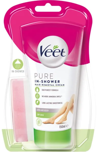 Veet In Shower Hair Removal Cream 150 ml - Trockene Haut